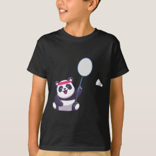 T-shirt Panda Jouer Badminton Funny Sports Joueur Entraîne