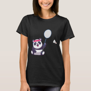T-shirt Panda Jouer Badminton Funny Sports Joueur Entraîne