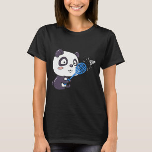 T-shirt Panda Jouer Badminton Obtenir Sweatty I Panda Bea