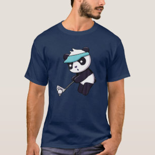 T-shirt Panda Jouer Golf Drôle Animal Golfeur Panda Ours