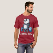 T-shirt Panda La Lutte Est Véritable Forme De Poids (Devant entier)