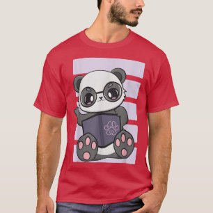 T-shirt Panda Lecture Livre Et Bear Cub Librairie Envirome