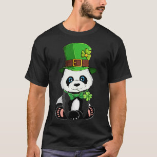 T-shirt Panda Leprechaun Casquette Jour de la Saint Patric