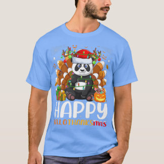 T-shirt Panda Lover Halloween Noël Joyeux Hallothanksm