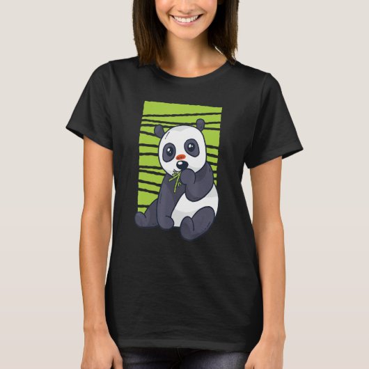 T-shirt Panda mangeant Bamboo Wild Panda Bamboo (Devant)