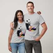 T-shirt Panda mangeant de la malbouffe (Unisexe)
