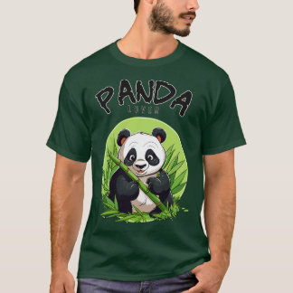 T-shirt Panda mangeant du bambou