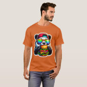 T-SHIRT PANDA MANGEANT DU CHESEBURGER 5 (Devant entier)