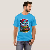 T-SHIRT PANDA MANGEANT DU CHESEBURGER 6 (Devant entier)
