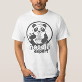 T-shirt panda mangeant la nouille (Devant)