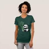 T-shirt Panda mangeant le bambou (Devant entier)