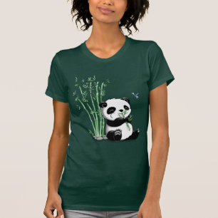 T-shirt Panda mangeant le bambou