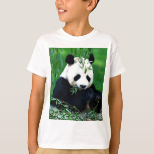 T-shirt Panda Manger Feuilles