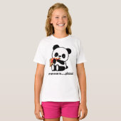 T-shirt PANDA MANGER LA PIZZA - mignon (Devant entier)