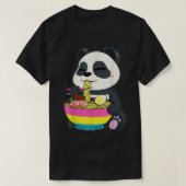 T-shirt Panda Manger Ramen LGBT-Q Pansexual Pride Pan drap (Design devant)