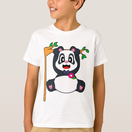 T-shirt Panda Mariage noeud papillon (Devant)