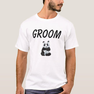 T-shirt panda, marié