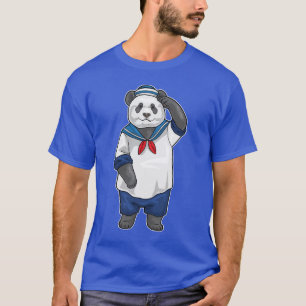 T-shirt Panda Marin Casquette de marin