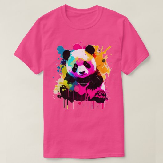T-shirt panda mignon et coloré wpap (Design devant)