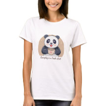 Panda mignonne avec café