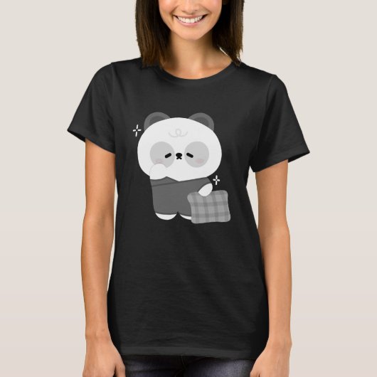 T-shirt Panda mignonne et endormi (Devant)
