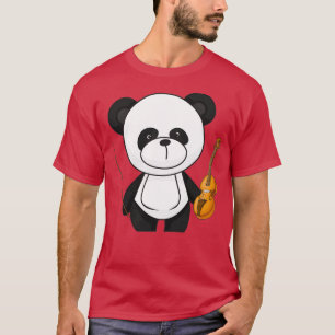 T-shirt Panda mignonne jouant Violon enfants T