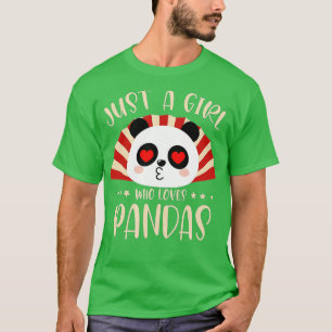 T-shirt Panda mignonne juste une fille qui aime les pandas