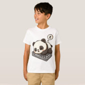 T-shirt Panda mode veille sur l'art clavier (Devant entier)