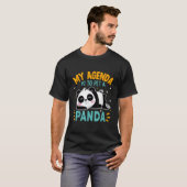 T-shirt Panda My Agenda Is To Pet A Panda Bear (Devant entier)