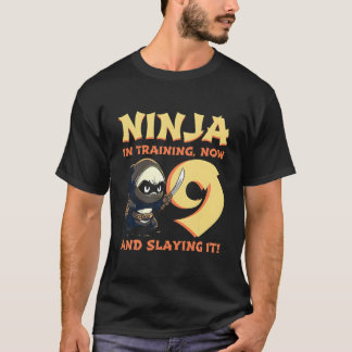 T-shirt Panda Ninja I'M 9 Nine Ninja 9Nd