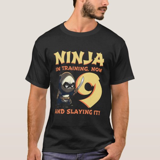 T-shirt Panda Ninja I'M 9 Nine Ninja 9Nd (Devant)