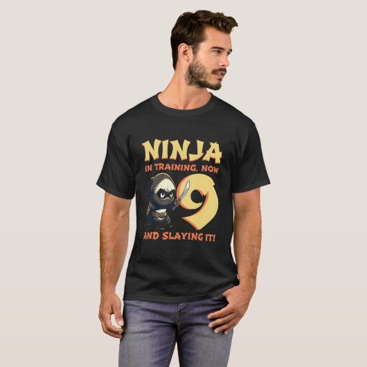 T-shirt Panda Ninja I'M 9 Nine Ninja 9Nd (Devant entier)