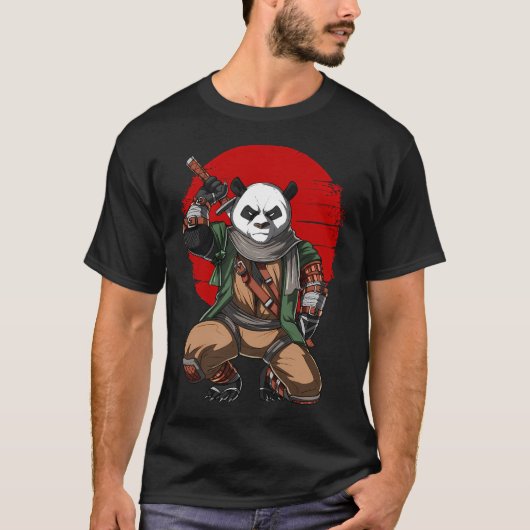T-shirt Panda Ninja Samouraï (Devant)