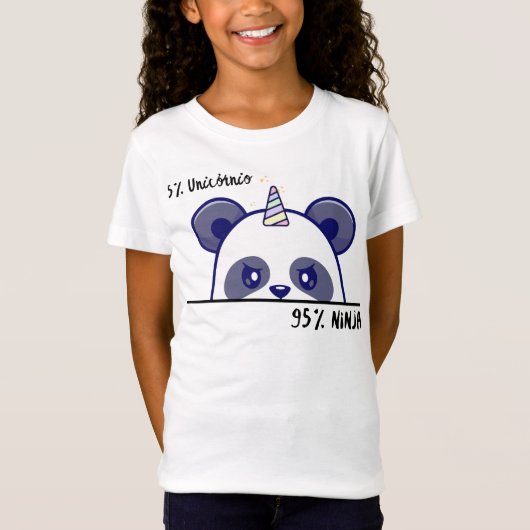 T-Shirt Panda Ninja Unicórnio (Devant)