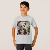 T-shirt Panda Noël (Devant entier)