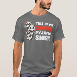 T-shirt Panda Noël C'Est Mon Pajama De Noël