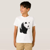 T-shirt Panda noir et blanc (Devant entier)