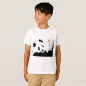 T-shirt Panda noir et blanc (Devant entier)