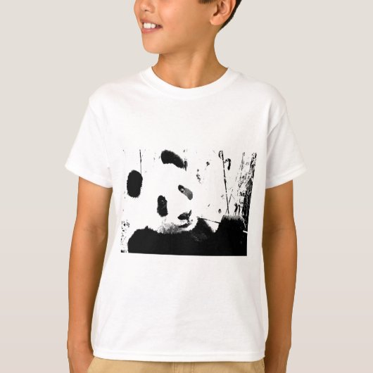 T-shirt Panda noir et blanc (Devant)