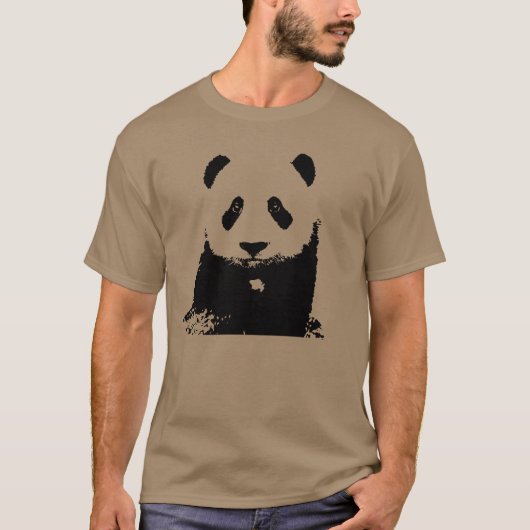 T-shirt Panda noir et blanc (Devant)