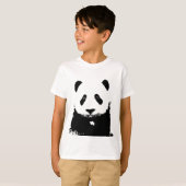 T-shirt Panda noir et blanc (Devant entier)