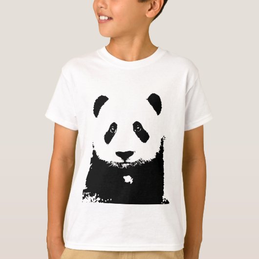 T-shirt Panda noir et blanc (Devant)