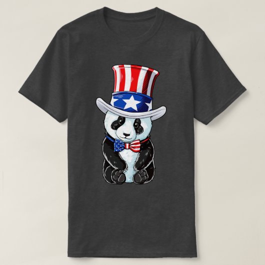 T-shirt Panda Oncle Sam 4 juillet Hommes Femmes Enfants Am (Design devant)
