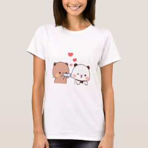 T-shirt Panda ours couple, Cute bubu et dudu câlins amour