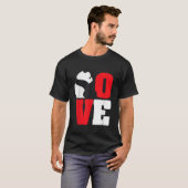 T-shirt Panda Ours Noir Et Blanc Panda Amour (Devant entier)