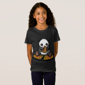 T-Shirt Panda Ours Pizza Amant Animaux Amusants Filles Gar (Devant entier)