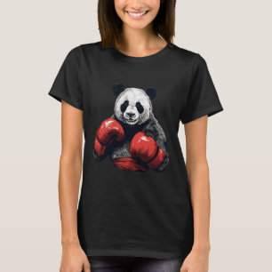 T-shirt Panda Ours Portant Des Gants De Boxe - Boxe Drôle
