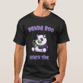 T-shirt Panda Pandaboo Eating Bamboo Grass Lunchtime (Devant)