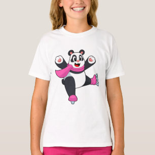 T-shirt Panda Patinage sur glace Patins sur glace