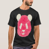 T-shirt Panda Pink Polygon Style (Devant)